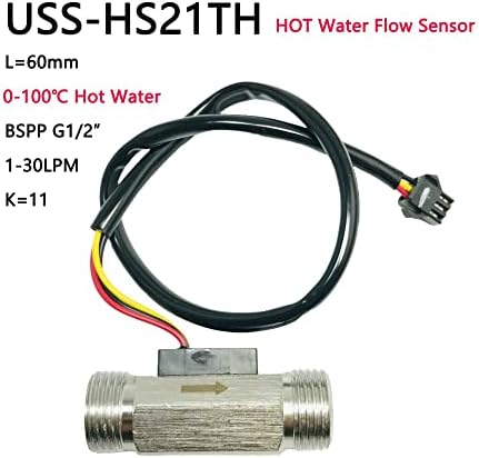 מדוע מים חמים 100C צינור מים משעים את מערכת האזעקה SUS304 INOX BSPP G1/2 חיישן זרימה טורבינת טורבינת זרימה