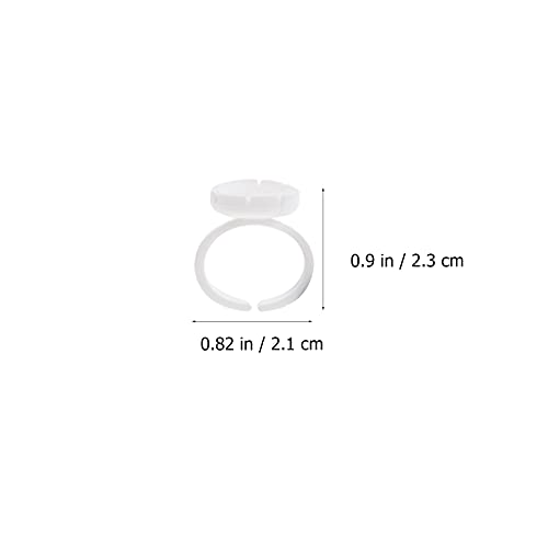 Doitool 100 pcs טבעות קעקוע כוסות מחזיק דבק מפלסטיק קעקוע דיו טבעת פיגמנט טבעת איפור טבעות טבעות להרחבת ריסים