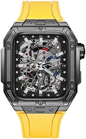 KGDHB Titanium Watch Band Kit as for Apple Watch 6 5 4 SE 44 ממ Aviation Titanium Case+פס גומי משולב Watchband Iwatch