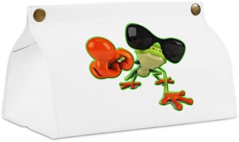 אישיות מצחיקה צפרדע קופסת רקמות מכסה מפיות עור מודרניות מפיות מחזיק קובייה לרכב לעמדות ליל אמבטיה