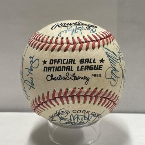בייסבול וינטג 'רשמי של NY Mets NL משנת 1986. - כדורי בייסד חתימה