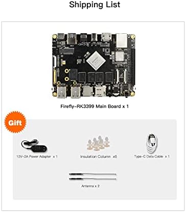 Firefly RK3399 מחשב לוח יחיד 4GB RAM + 16G EMMC תומך באנדרואיד 8.1 ולובונטו 16.04 לרובוט, IoT ו- NAS