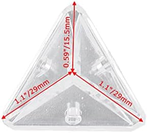 סוגריים פינתיים של Bitray Acrylic Fornel Finart Slace Triangle Stractets תמיכה -12 PCS