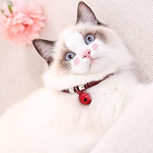 סגנון יפני חיות מחמד חתול צווארון מתכוונן חיות מחמד שרשרת חתלתול אספקת חתול פעמון צווארון עם הארכת שרשרת
