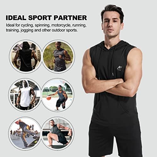 ללא שרוולים אימון הסווטשרט גברים, מהיר יבש גופיות שרירים כושר ספורט חולצות