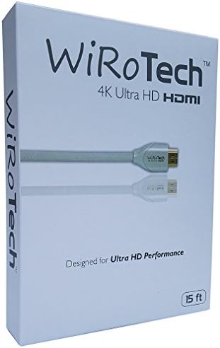 Wirotech HDMI כבל 4K Ultra HD עם כבל קלוע, HDMI 2.0 18 ג'יגה -ביט לשנייה, תומך ב- 4K 60Hz, Chroma 4 4 4, Dolby Vision,