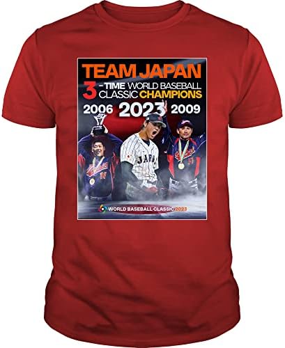 צוות יפן 3-זמן אלופות חולצה יפן בייסבול העולם קלאסי אלופות 2023 2009 2006 חולצה