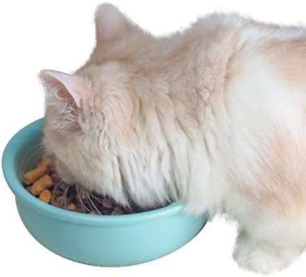 קערות חתול מקרמיקה של קערת מזון ומים בגודל 2, 14.56 אונקיות, מזון בסיסי ללא קדמיום להאכלת חתולים וכלבים, בטוח למדיח כלים ובטוח