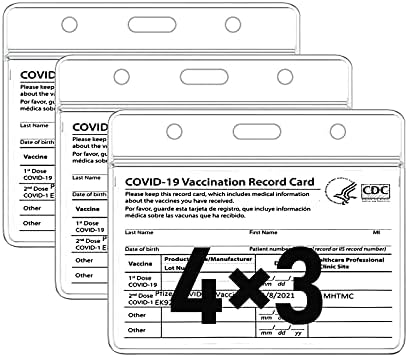 חיסון כרטיס מגן עמיד למים שדרוג חיסון כרטיס מחזיק מתאים 4 * 3 חיסון שיא כרטיס אופקי ניתן לאטימה חוזרת רוכסן ברור