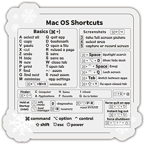 10 יחידות מקלדת מקלדת מקלדת מקלדת מדבקות MAC OS M1+Intel, DIY ויניל קיצורי דרך חמודים, תואם ל- 12-17 אינץ 'AIR/PRO