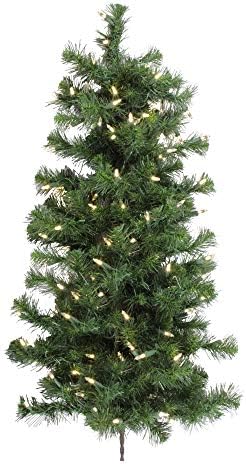 Vickerman 3 'Douglas Fir Cirtial Combristice Wall Tree, אורות LED לבנים דוראים -מוארים - עץ חג המולד פו אשוח פו - עיצוב קיר