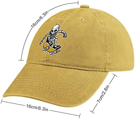 סקייטבורד גולגולת מותאם אישית כובע בייסבול כובע מתכוונן אבא כובע לגברים נשים מקורה & מגבר;חיצוני