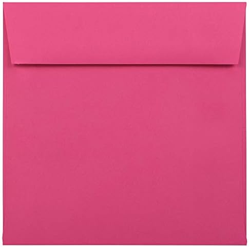 נייר ריבה 6.5 על 6.5 מעטפות הזמנה מרובעות-אולטרה פוקסיה גוון בריט ורוד לוהט - 1000 / קרטון
