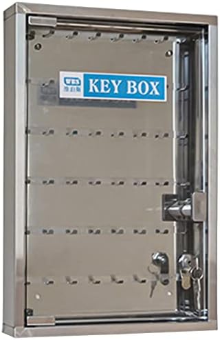 מפתח ארון מפתח מנעול תיבת קיר הר, זכוכית ברור דלת, קיר רכוב נירוסטה מפתח אחסון תיבת עם מפתחות וצבע מפתח תוויות