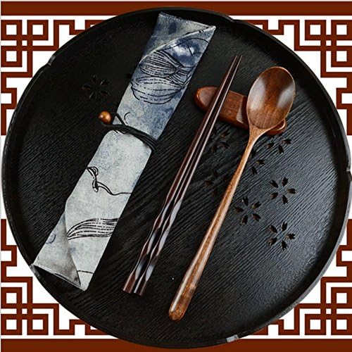 כלי שולחן 2 יחידות מקלות אכילה כפית מתנת עץ בציר יפני סט מטבח & אוכל בר אור מפיות