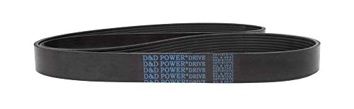 D&D Powerdrive 968K8 פולי V חגורה 8 פס, גומי