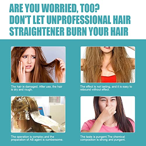 חלבון תיקון שיער מיישר קרם, משי & מגבר; גלוס שיער מיישר קרם-מזין מהיר החלקה קולגן שיער מחליק קרם לכל סוגי השיער,