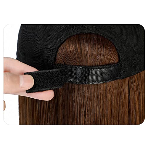 סינטטי קצר ישר שיער כובע כובע פאה עבור נשים שחור חום גבוהה טמפרטורת סיבי מים