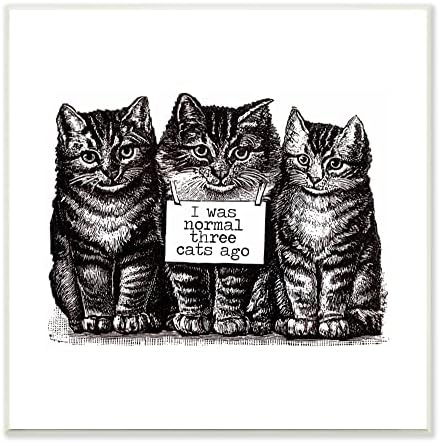 תעשיות סטופל רגילות לפני שלושה חתולים לפני ביטוי שלט מונוכרום, עיצוב מאת איימי ברינקמן