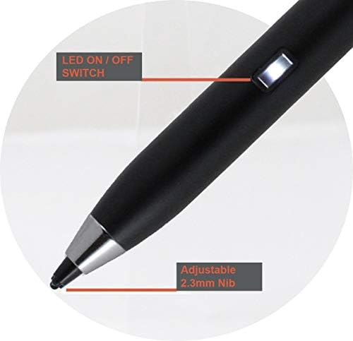Broonel Black Point Point Digital Active Stylus Pen תואם ל- LG Gram 2 IN1 14T990