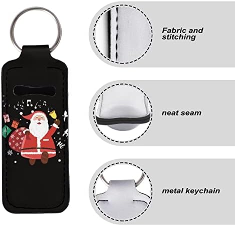 ג ' וקודי אב חג המולד מחזיק פסטיק מחזיק מפתחות עם צמיד עבור ארנק נסיעות איפור אחסון ארגונית עם טבעת