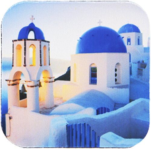 3DROSE CST_149764_1 יוון, סנטוריני, כיפות כנסייה, אדריכלות יוונית יופרים רכים, סט של 4