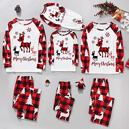 חג המולד הדפסים חמודים רומפר בגדים משפחתיים תינוקות סרבל סרבל ארוך סרבל סרבל סרבל