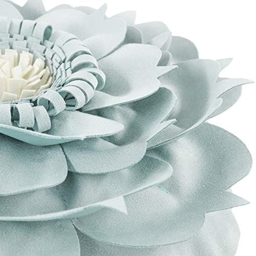 Oiseauvoler 3D פרחים זריקה דקורטיבית כרית כרית כרית עגולה בעבודת יד עם תוספת כלולה לעיצוב חדר שינה ספה ביתי 13