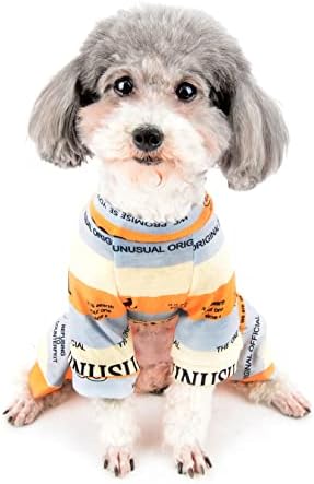 זונאה כלב פיג 'מה לכלבים קטנים גור שינה ללבוש בגדים רך כותנה פיג סרבל פסים רומפר תלבושות בגדים לחיות מחמד