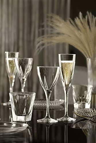 זכוכית כוסות ברסקי - מיושנת כפולה - סט של 6 - כוסות - כוסות זכוכית DOF מעוצבות - לוויסקי - בורבון - מים - משקה - כוסות שתייה