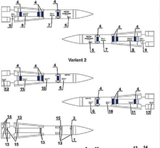 פוקסבוט 48-080-1/48 טילים המטרה-54א פניקס שבלונות מדבקות, ערכת מודל בקנה מידה