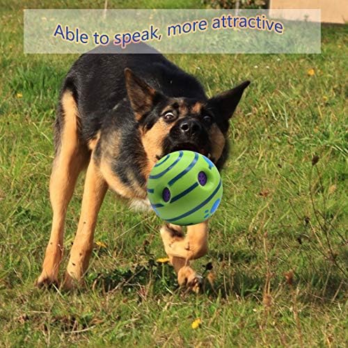 כדור צחקוק צעצוע כלבים אינטראקטיבי, מצחקק מצחקק נשמע כדור גורים אילוף נגינה בטיחות צליל מצחיק מדבר כדור פטפט