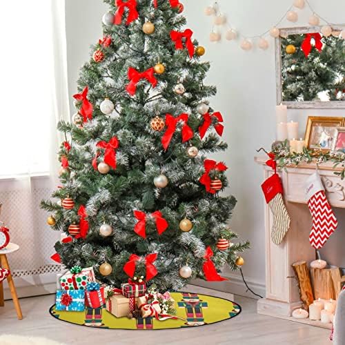 מחצלות עץ חג המולד של CUPADA PURDAD PURCERITER מחצלות עץ חג מולד חצאית עץ אטום למים, חמוד חג המולד חג המולד עץ עץ מעמד