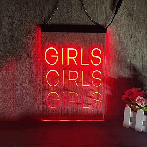 DVTEL בנות מותאמות אישית LED שלט ניאון, USB עמעום תלת מימד תצוגה אורות ניאון לבנות אורות לילה של קיר מסיבת בנות,