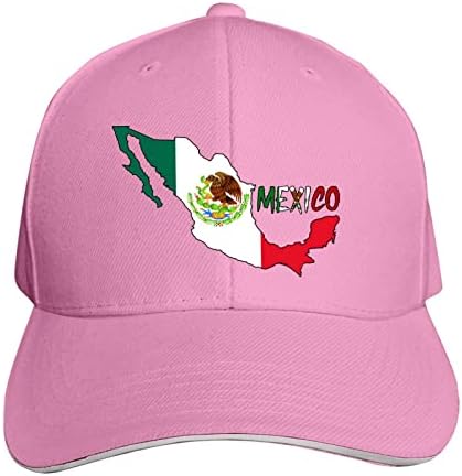 TIAYEAD מקסיקו מקסיקו מפה דגל כובע בייסבול, כובע משאיות לגברים ואישה אבא כובע מתכוונן