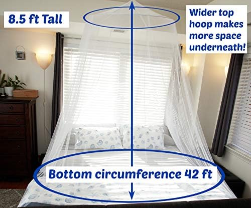 Tedderfield גדול במיוחד יתושים איכות פרמיום נטו למיטות מיטות בגודל קינג קינג + עריסות, רשת חרוטי, חופה מיטה מרווחת: שימוש
