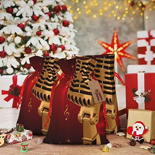 שרוכי חג המולד מתנת שקיות מיקרופון-מופשט-מוסיקלי מציג גלישת שקיות חג המולד מתנת גלישת שקי שקיות בינוני