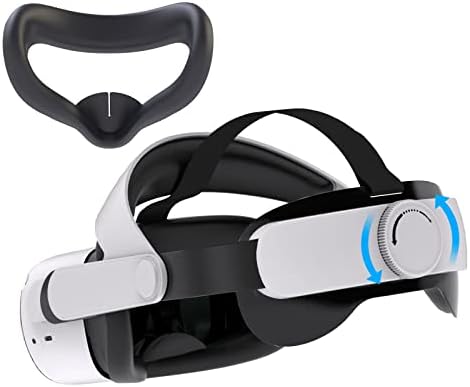 רצועת ראש קוסואוס למטא Oculus Quest 2, החלפת רצועת עילית נוחה של אוזניות עילית לנוחות משופרת ושעת משחק ארוכה ב- VR, צמצמו
