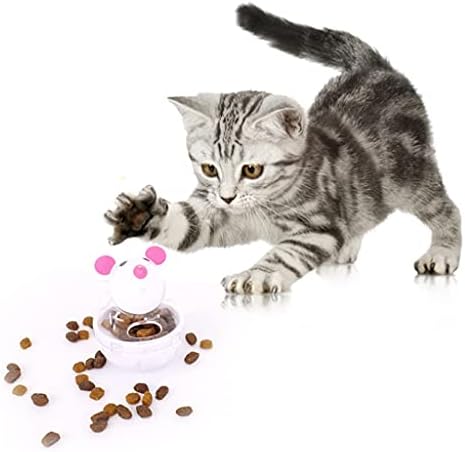 Fegoclt פלסטיק ורוד עכבר דליפת מזון חתולי צעצועים