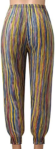 מכנסי הרם של Beuu לנשים מכנסי צוענים מזדמנים היפי בוהמיאני, מכנסי יוגה - מכנסי חוף מחודדים מכנסי חוף מחודדים