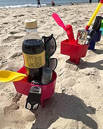 חוף מחזיק כוס תכליתי חוף מחזיק כוס חול דשא לשתות מחזיק עבור משקאות טלפון משקפי שמש קרם הגנה מפתח חופשת אבזר