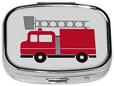 אדום כבאי אש משאית כיכר מיני גלולת רפואת מתכת ארגונית נסיעות ידידותי נייד גלולת מקרה