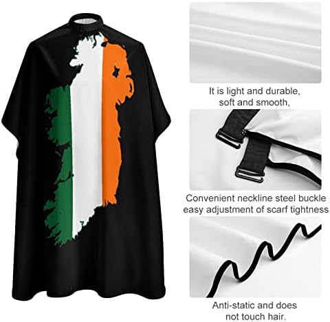 דגל אירלנד מפת ילדים תספורת תספורת סינר מספרה קייפ עם כיסוי חיתוך שיער מתכוונן מתכוונן