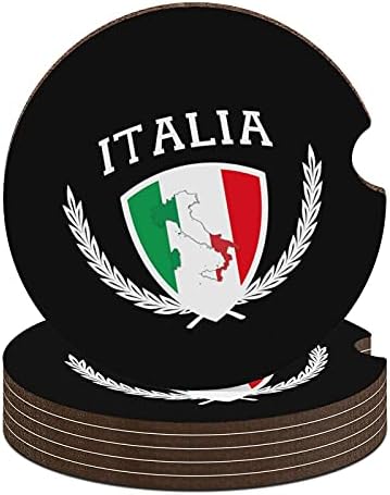 איטליה איטליה איטליה מפה דגל ספל מכונית משקה כוס כוס רכבי רכבות עם בסיס פקק וחריץ אצבעות לסלון מטבח משרד 4 יחידות
