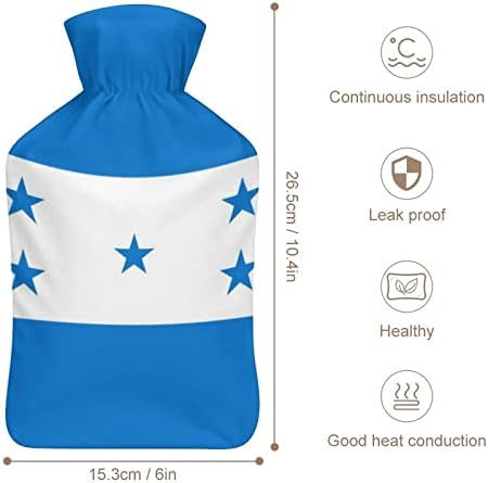 דגל של שקית מים חמים של הונדורס עם כיסוי קצר בכיסוי גומי בקבוקי מים חמים