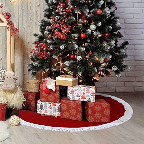 חייזרים מאמינים בפיצה גם חצאית עץ חג המולד אדום עגול חג המולד עגול עץ עץ עם קצה משולב לקישוטי חצר חיצוניים מקורה