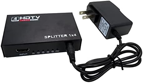 מפצל HDMI 1 ב -4 OUT 4K UHD HD 1080P 4-PORTEATER REPEREATERET AMPLITER מגבר 1x4