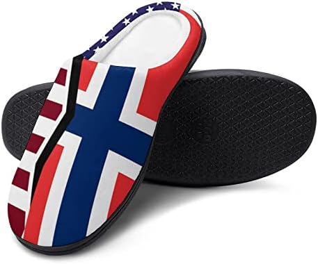 ארצות הברית ונורבגיה דגל גברים של כותנה נעל נעליים עם רך זיכרון קצף עבור נשים בית מקורה חיצוני