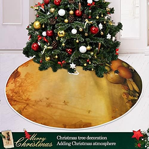 סתיו יפה סתיו עלים חצאית עץ חג המולד 36 אינץ '/48 אינץ' תפאורה ביתית לחצאית עץ חג המולד לחצאית לחג המולד קישוטים לחג