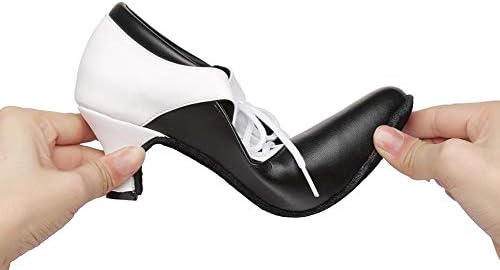 נעלי ריקוד לטיניות של היפוזוס לנשים עם סגירת תחרת סגורה עם אולם נשפים סלסה טנגו טנגו ריקוד נעליים בעקב נמוך,